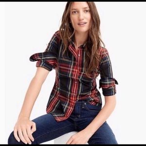 Jcrew perfect tartan button up